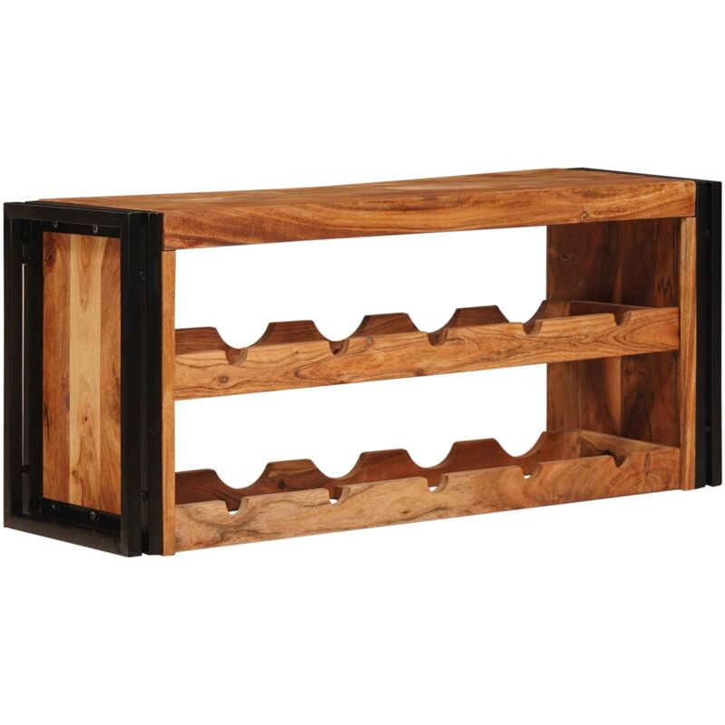 Wine Rack Brown 100 x 45 x 33 cm Solid Acacia Wood vidaXL