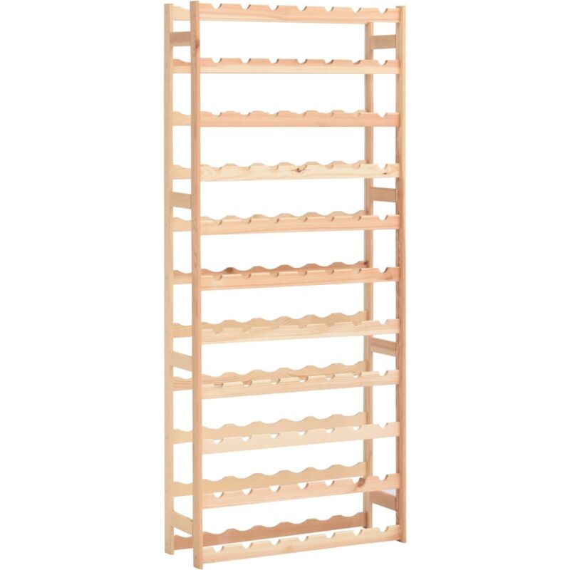 Wine Rack for 77 Bottles Pinewood Vidaxl
