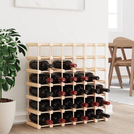 Wine Rack for 42 Bottles 68.5x23x68.5 cm Solid Wood Pine vidaXL