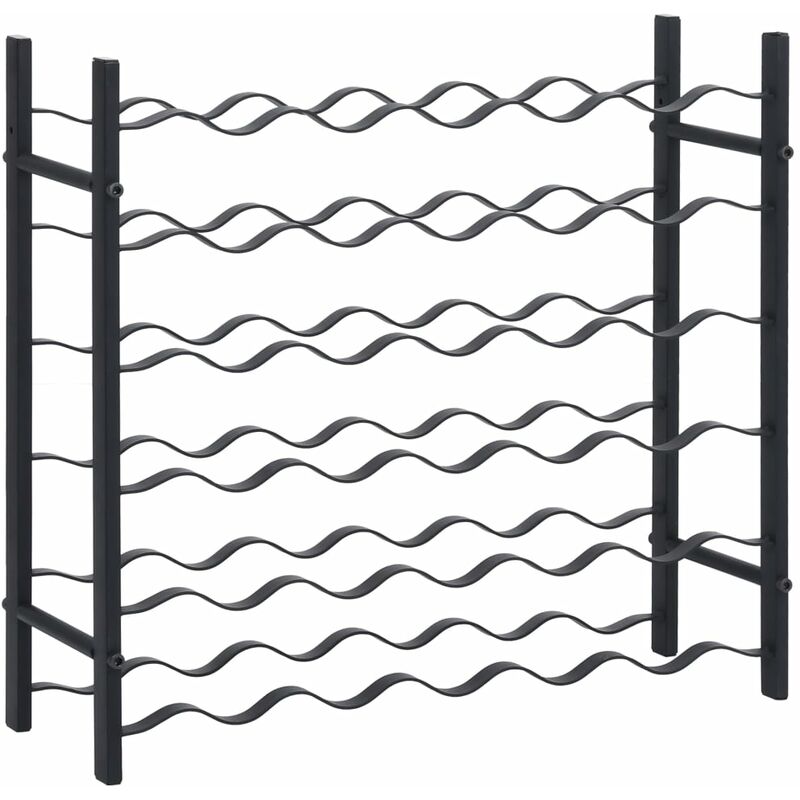 Vidaxl - Wine Rack for 36 Bottles Black Iron