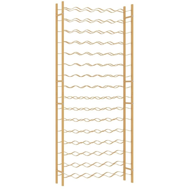Vidaxl - Wine Rack for 96 Bottles Gold Metal
