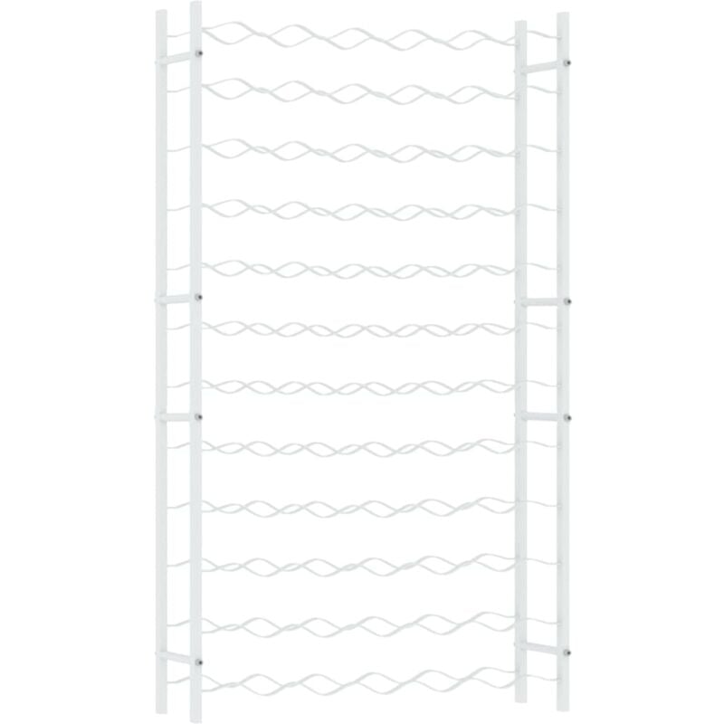 Wine Rack for 72 Bottles White Metal Vidaxl