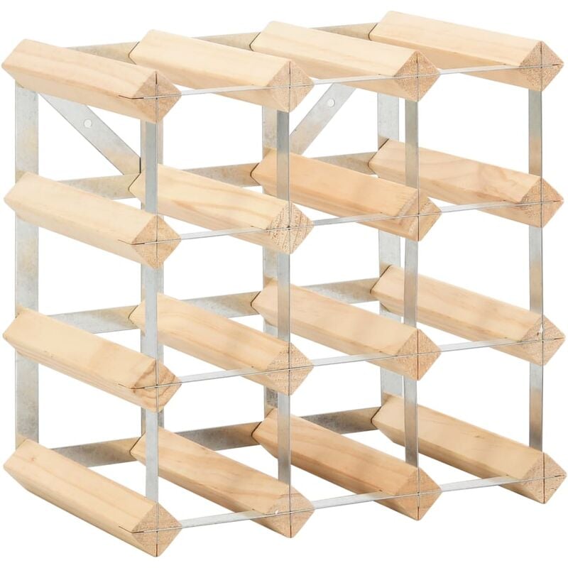 Vidaxl - Wine Rack for 12 Bottles Solid Pinewood