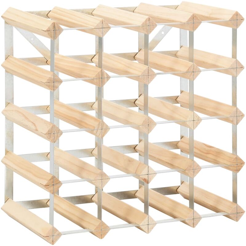 Wine Rack for 20 Bottles Solid Pinewood vidaXL