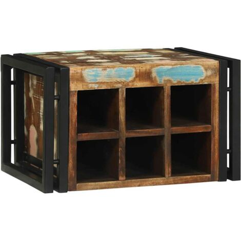 Wine Rack Multicolour 46 x 35 x 27.5 cm Solid Reclaim wood vidaXL