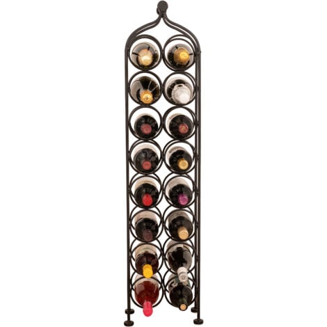 Wine shelf Wine cabinet Iron wine cellar Wine bottle holder Wrought iron floor-standing wine rack 16 bottle wine cellar