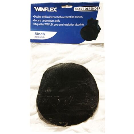 Winflex - BEAST DEFENDER 200mm filtre de protection insectes , pour extracteur d'air