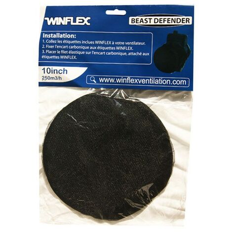 Winflex - BEAST DEFENDER 250mm filtre de protection insectes , pour extracteur d'air