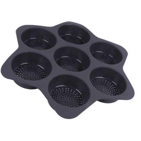 WINH Antihaft-Silikon-Hamburger-Backform, leicht zu reinigen, für Backwaren zu Hause, spülmaschinenfest für Hamburger, Kuchen und mehr (GRAU).