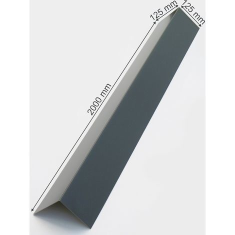 Winkel 125 mm Winkelprofil Aluprofil Aluminium L Profil Alublech in Grau RAL 7016