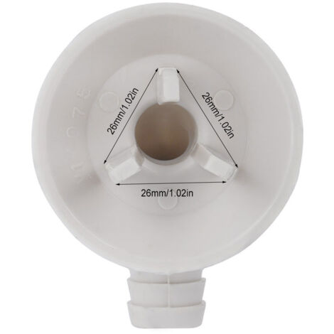 Winkel-Ablaufadapter für Klimaanlagen-Ablaufrohr - Weißes PP, Innendurchmesser 26 mm (1 Zoll)