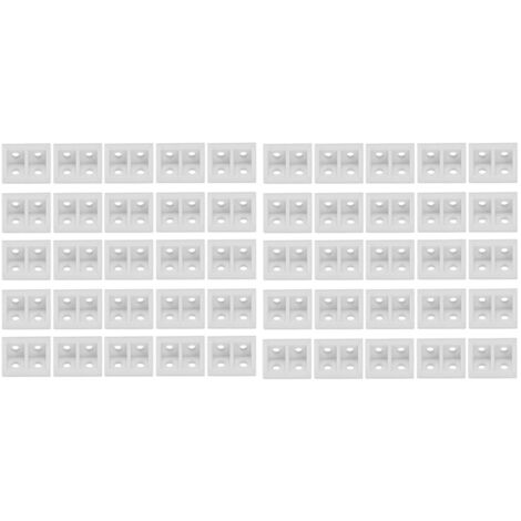 [Winkelcode] - 50 Stück weiße Kunststoff-Eckwinkel, langlebige Winkelbefestigung