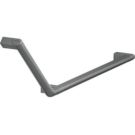 Winkelgriff Normbau Serie Cavere aus Aluminium, 135°, Anthrazit-Metallic, links, 350 x 316 mm - 7464130095