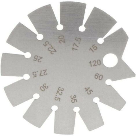 Winkelmesser aus Edelstahl mit Messbereich 15° bis 120°