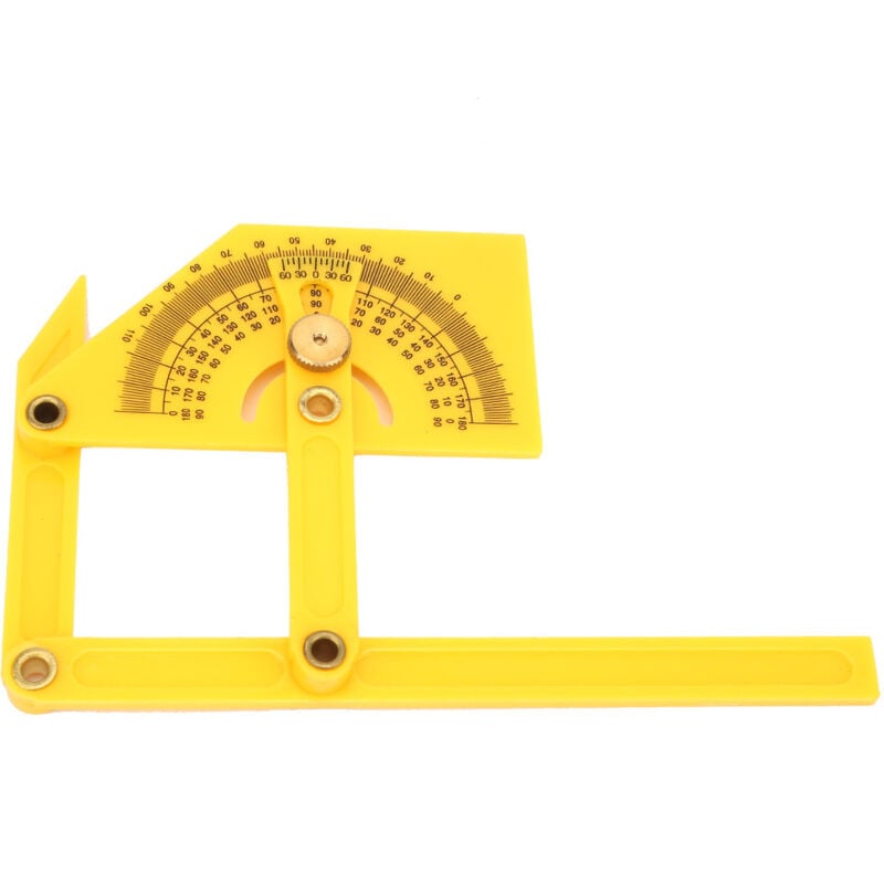 Image of Winkelmesser, Präzisionslineal und Winkelmesser für die Winkelmessung des Zimmermanns