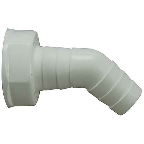 Winkelschlauchtülle 45° mit 1" Überwurf für Geruchverschluss Sifon Siphon