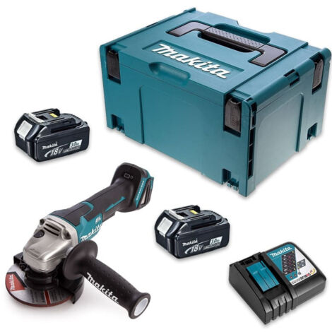 Winkelschleifer 18V LXT Ø125 mm (2x3,0 Ah) in MAKPAC - MAKITA DGA508RFJ