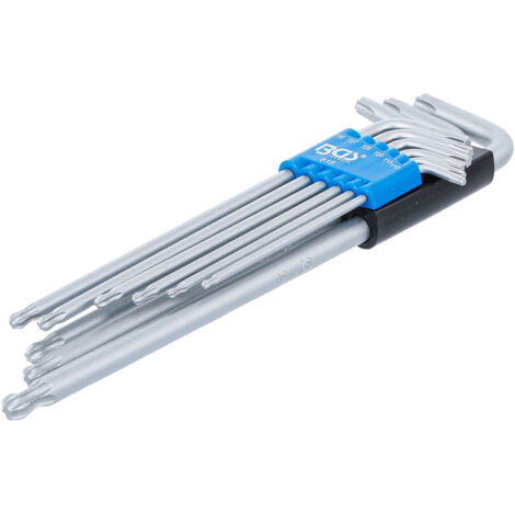 Winkelschlüsselsatz extra lang BGS TECHNIC - Torx Kugelkopf - 9 tlg - 819