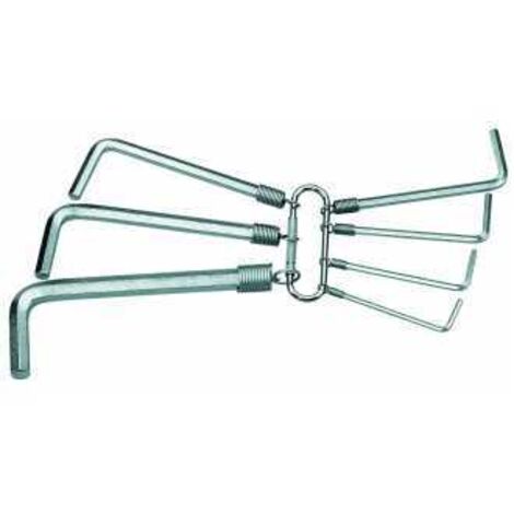 Winkelschraubendreher-Satz am Ring 7-tlg 2-8 mm