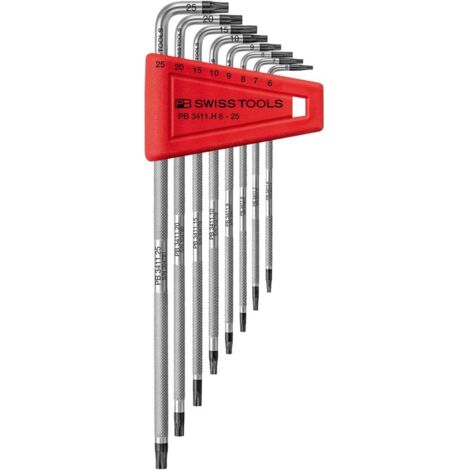Winkelschraubendreher- Satz im Kunststoffhalter 9-teilig T6-T25 SAFETY PB Swiss Tools