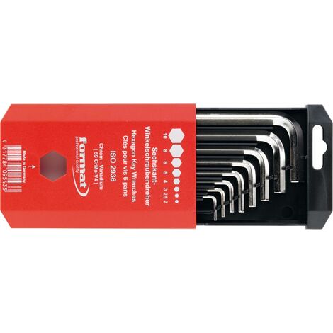 Winkelschraubendreher- Satz in Schiebebox 8-teilig 2-10mm vernickelt FORMAT