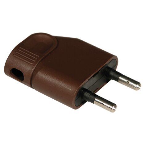 Winkelstecker 6A seitlich - männlich Farbe Braun