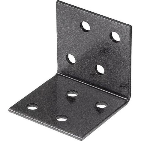 Winkelverbinder DURAVIS® 40 x 40 x 40 mm, Material: Stahl, sendzimirverzinkt, Oberfläche: schwarz-diamant
