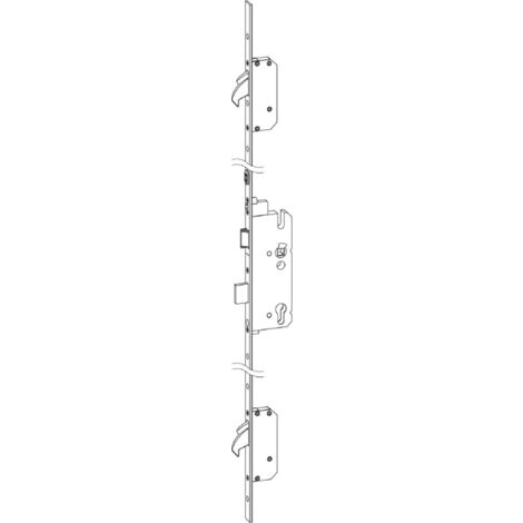 Winkhaus STV-AV3-Schloss 55/92/10/2105x16x3 LI 2 Schwenkriegel, Stulp matt chromatiert
