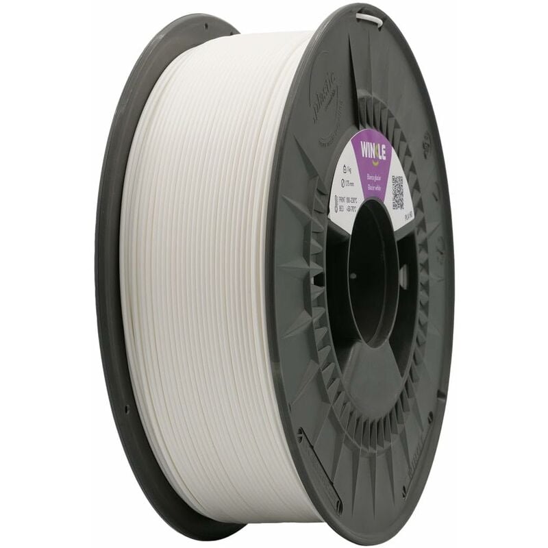 Image of Winkle - Filamento Petg, 1,75 mm, bianco lucido, filamento per stampa 3D, bobina 300 g
