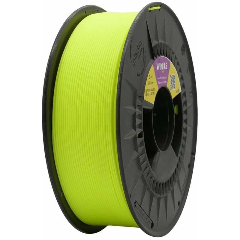 Image of Filamento pla Pla 1.75mm Filamento Stampa Stampante 3D Filamento 3D Colore Giallo Fluorescente Bobina 1000gr - Winkle