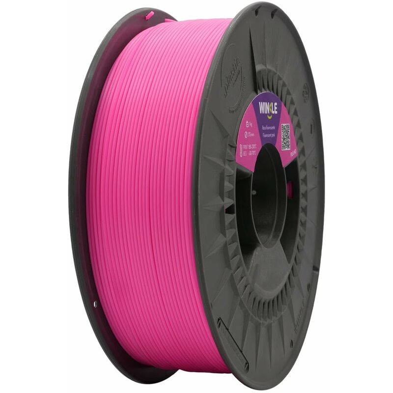 Image of Winkle Filamento PLA Pla 1.75mm Filamento Stampa Stampante 3D Filamento 3D Colore Rosa Fluorescente Bobina 1000gr