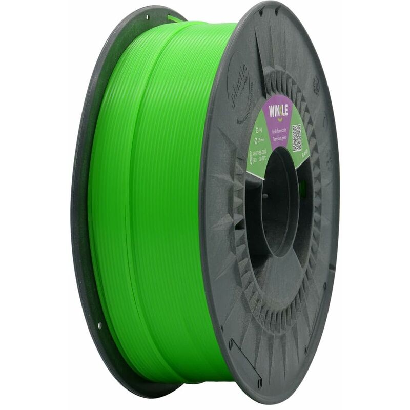 Image of Winkle - Filamento pla Pla 1.75mm Filamento Stampa Stampante 3D Filamento 3D Colore Verde Fluorescente Bobina 300gr