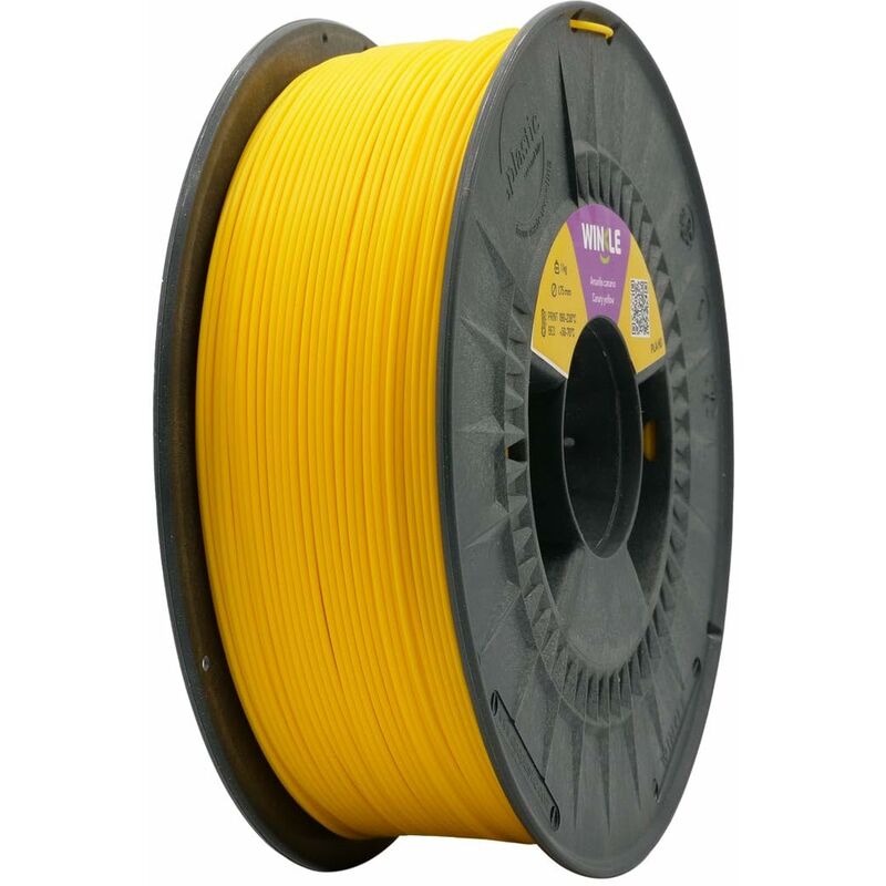 Image of Pla hd Filament 1.75mm Canary Yellow 3D Printing Filament 1000g Spool - Winkle