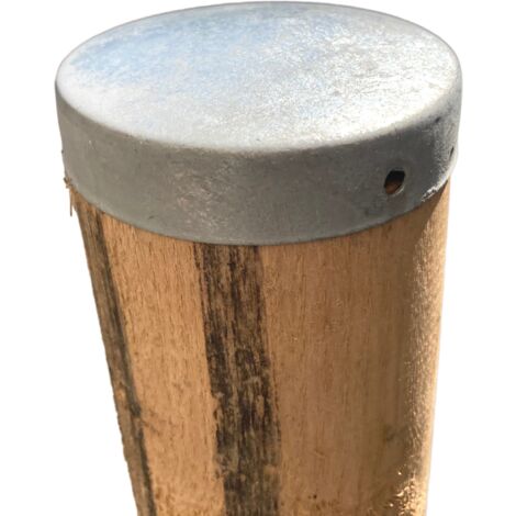 Winox – Chapeau rond galvanisé pour poteau Ø8 cm – Acier galvanisé à chaud – 2 trous de montage Ø5 mm – Résistance aux intempéries