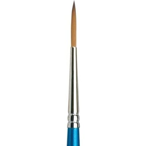 Winsor & Newton Cotman 5302003, Pennello, Legno, Nr. 3 - 3 mm, Rund - Designers - Pinsel, kurzer Stiel, Blu