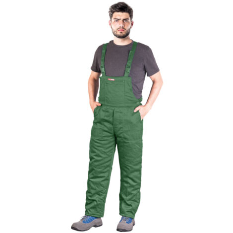 Winter - Arbeitslatzhose, wattiert grün XXXL