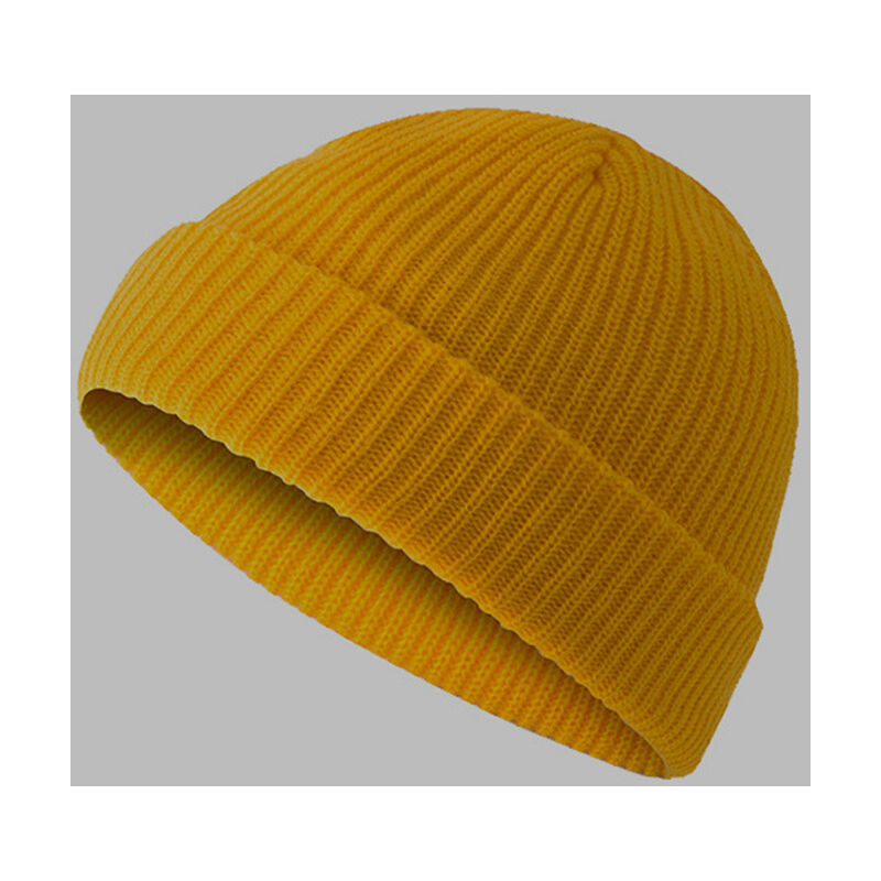 

Winter Beanie Short Fisherman Beanie Trawler Beanie Watch Beanie Skullcap Trim (Amarillo)