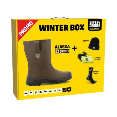 Winter Box Bottes de sécurité en cuir fourrées ALASKA S3 SRC CI - PROMOALASK - Safety Jogger