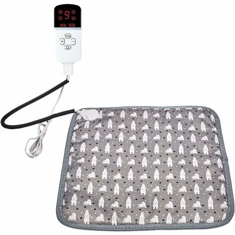 YYV Tapis chauffant électrique pour animaux de compagnie d'hiver, tapis pour chat à température réglable, lit pour chien anti-mâcher d'intérieur durable