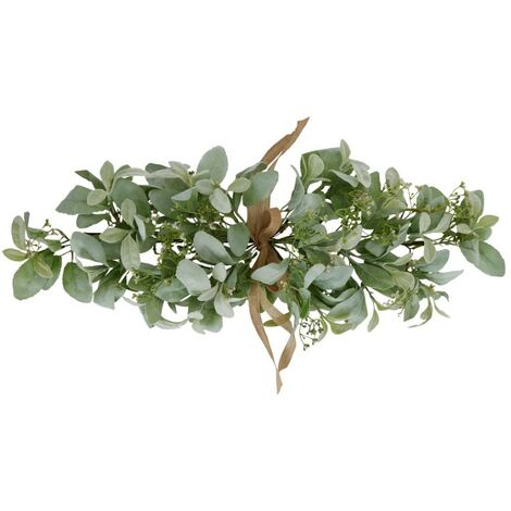 Winter Spray Arrangement with Lambs Ear and Wax Flower - Plastic - H70 cm - Green