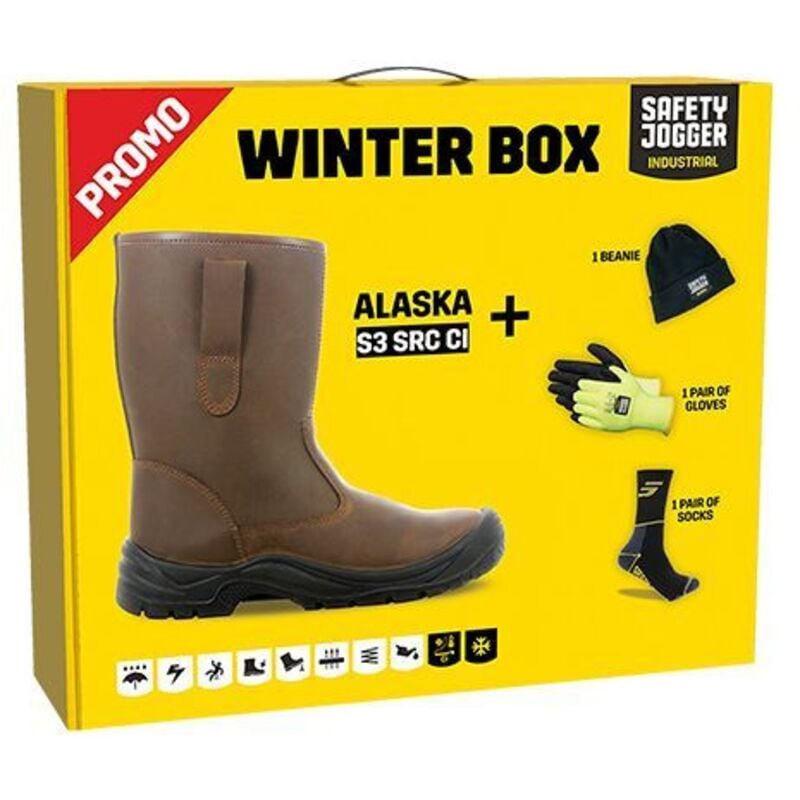 Winter Box Bottes de sécurité en cuir fourrées ALASKA S3 SRC CI - PROMOALASK - Safety Jogger