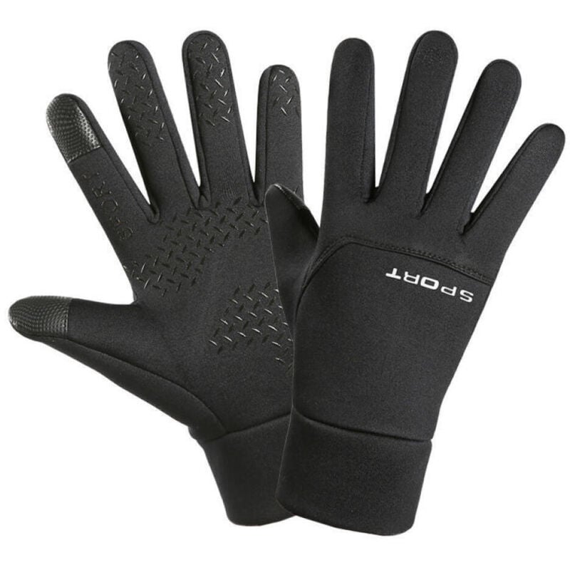 Image of Winterhandschuhe, rutschfest, wasserdicht, winddicht, lange Finger, Schwarz, Größe XL