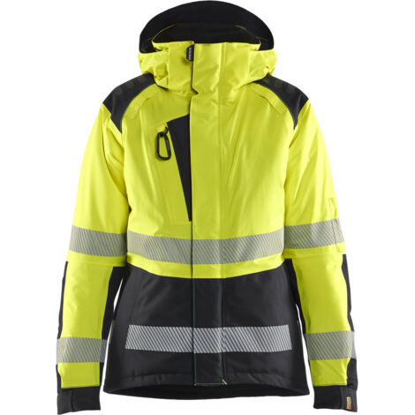 Winterjacke für Damen mit hoher Sichtbarkeit 4456 – Gelb/Schwarz XXXL