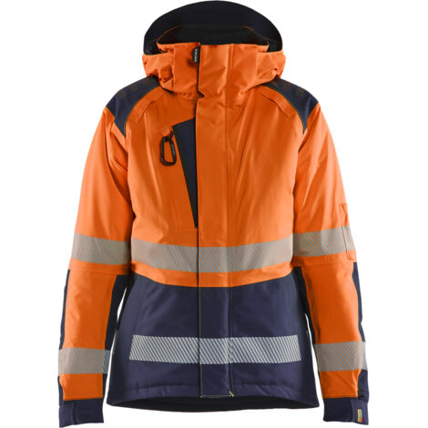 Winterjacke Hochsichtbarkeit Damen 4456 - Orange/Marine XL
