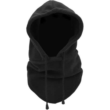 Winterliche Fleece-Sturmhaube mit Schirm – Winddichte Kapuze zum Skifahren und Snowboarden – Multifunktionale schwarze Sturmhaube