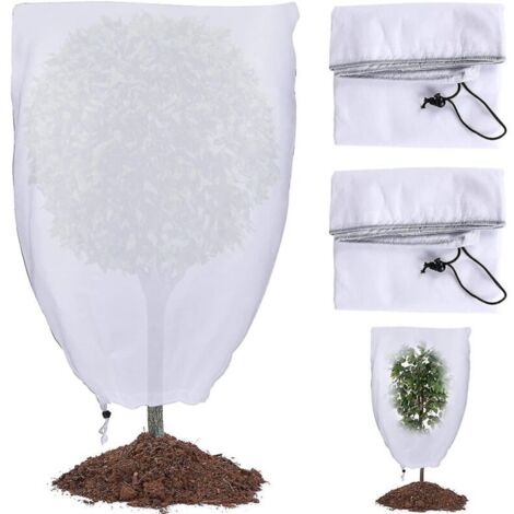Winterliche Pflanzenschutzhülle, Winterliche Schutzhülle mit Reißverschluss für Bäume und Palmen, für den winterlichen Außenbereich, Garten- und Gemüsebeutel, 2 Stück (60 cm)