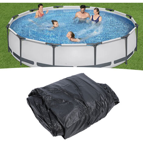 Winterschutzabdeckung für Aufstellpools 457 cm x 457 cm mit Winde und Kabel - Frost- und UV-beständig