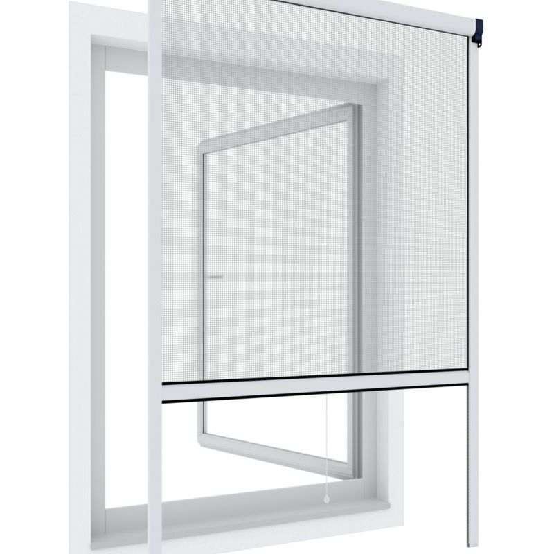 Alu Insektenschutz Fensterrollo EXTRA | Alu Insektenschutz Fensterrollo EXTRA 100x160 cm, weiß