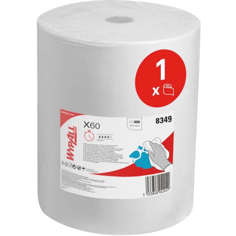 Lingettes Kimberly Clark Wypall pour Nettoyage général, 650 par Rouleau ( Prix pour 1 )