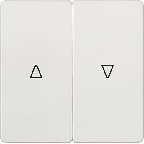 Wippe-2fach mit Symbolen Auf/Ab elektroweiß/ 55 mm x 55 mm Schutzart IP20
